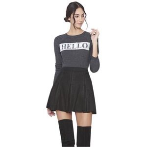 Alice + Olivia Gray Crew Neck Sweater